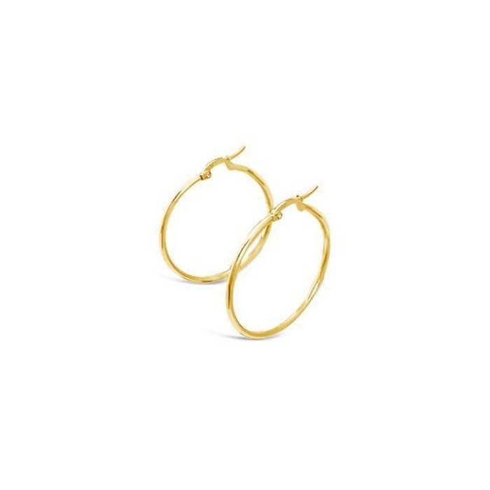 Gold Plated Stainless Steel Hoop Earrings_0