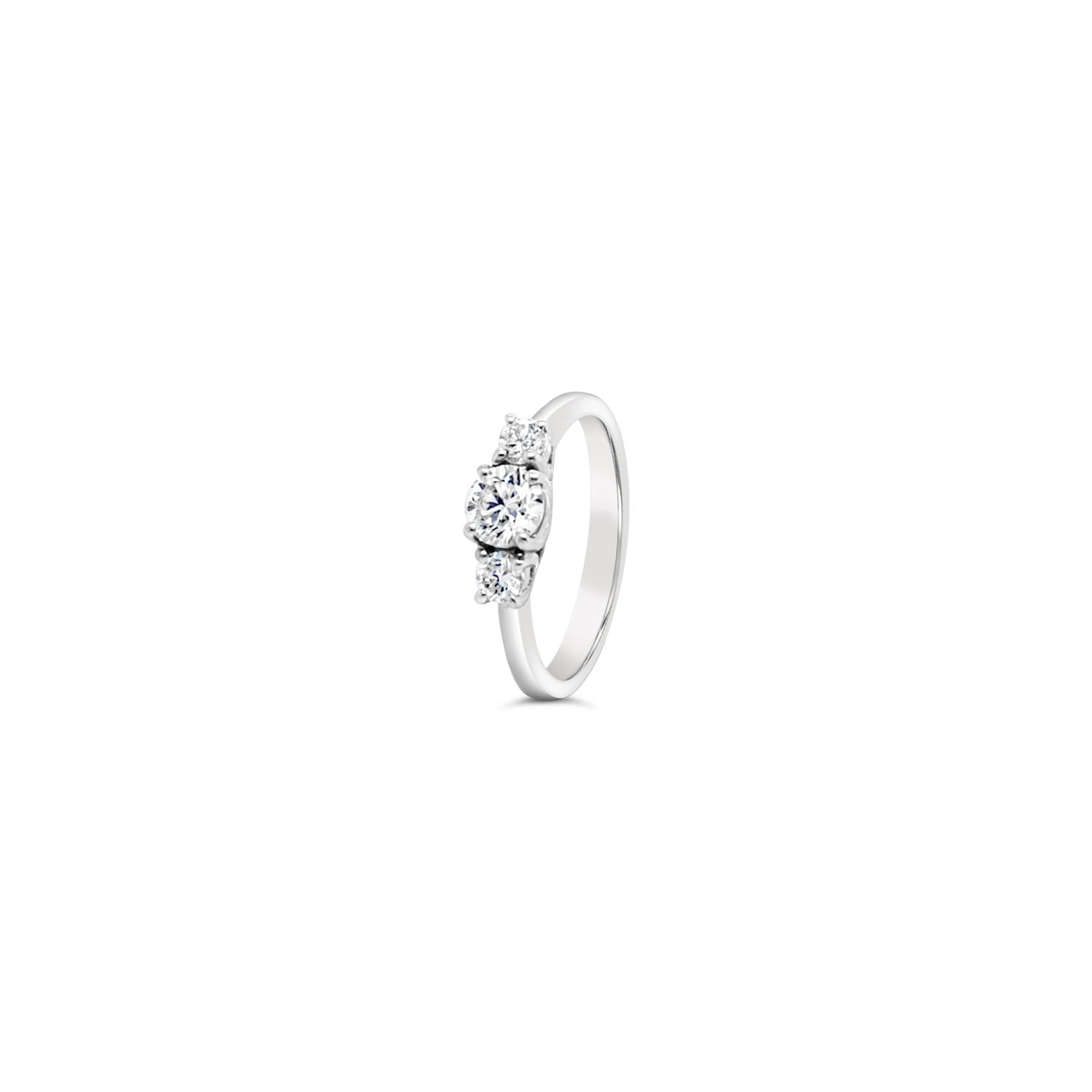 9ct White Gold 3 stone ring_0