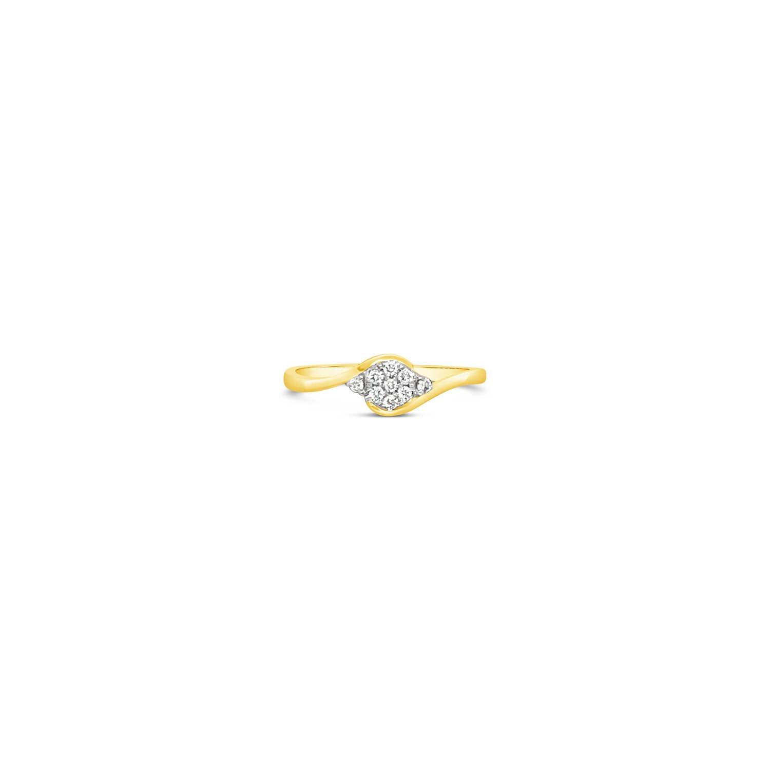 9ct swirl cluster diamond ring_0