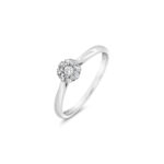 9ct White Gold Cluster Set Diamond Ring_0