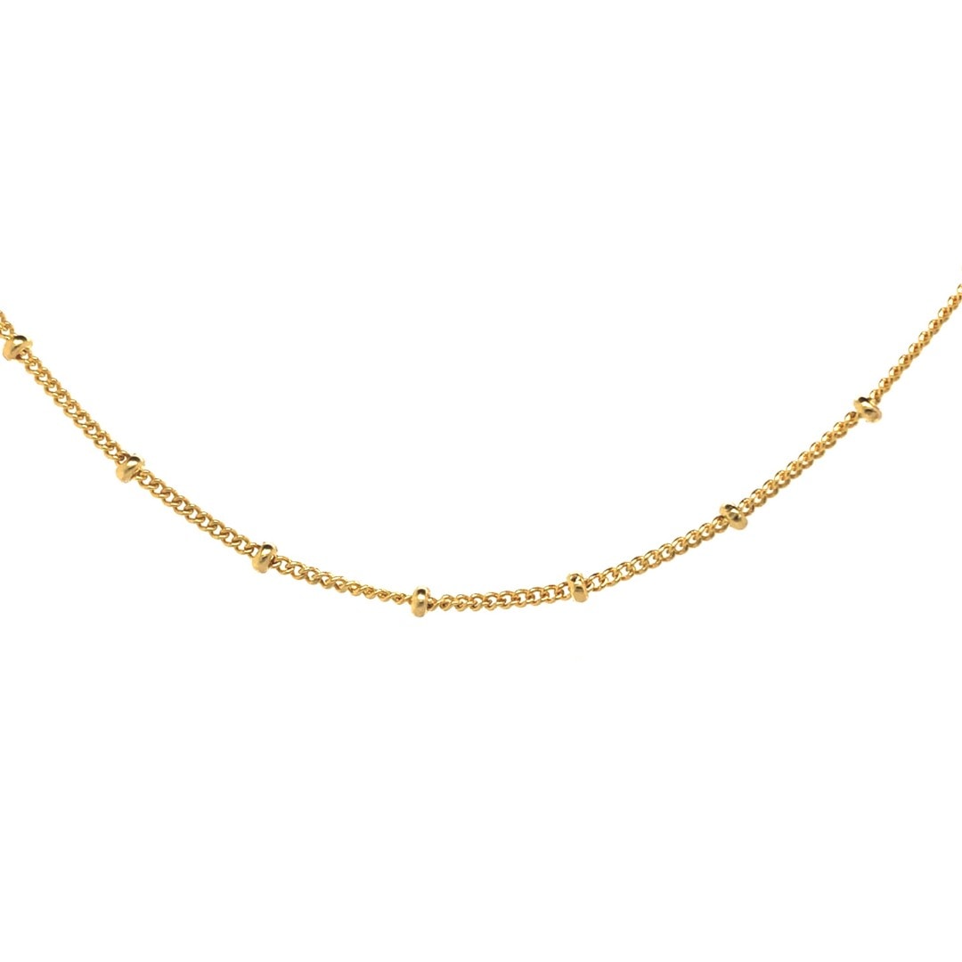 9ct Yellow Gold Silver Filled Ball Chain_0