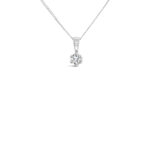 9ct white gold lab grown diamond pendant 0.43ct TDW E VS_0