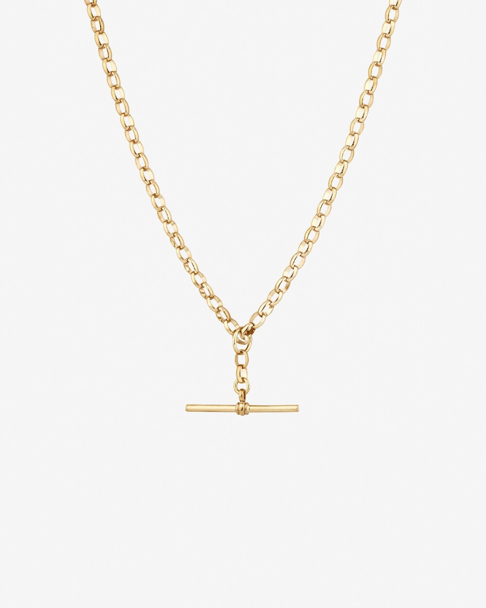 9ct Gold Belcher Chain and T Bar_0