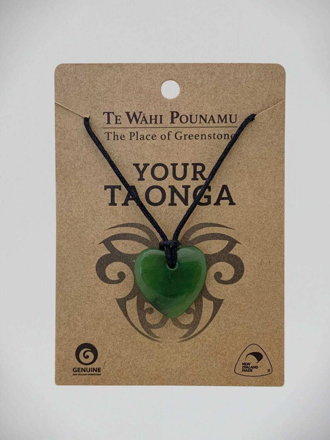 Your Toanga greenstone small heart pendant_0