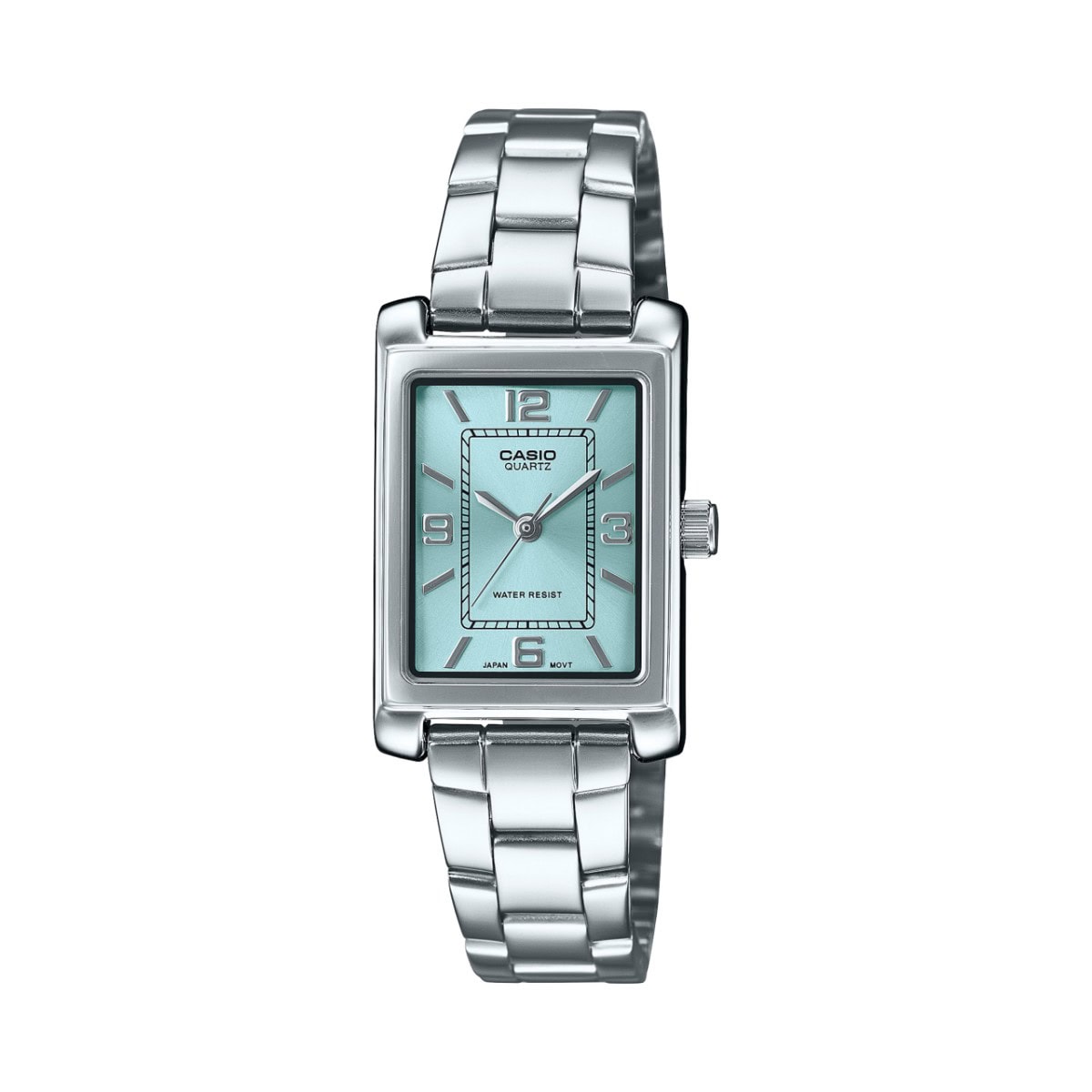 Casio Ladies Silver Analogue Watch Blue Face_0