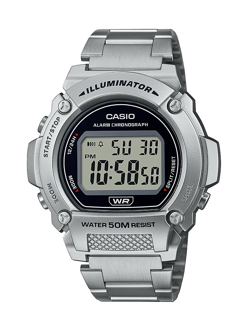 Casio Silver Digital Watch 50m_0