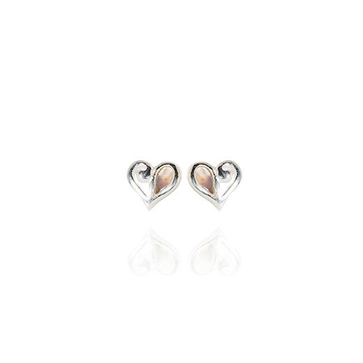 Mini Heart Paua Studs_0