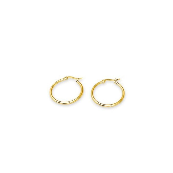 Gold Plated Hoop Earrings 25mm_0