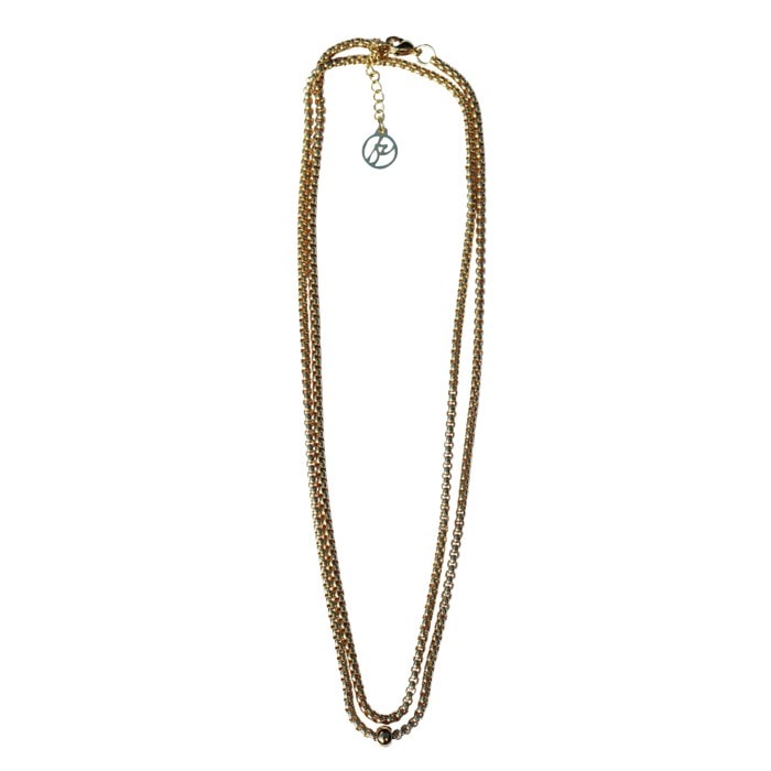 Gold Plated Box Chain 85cm_0