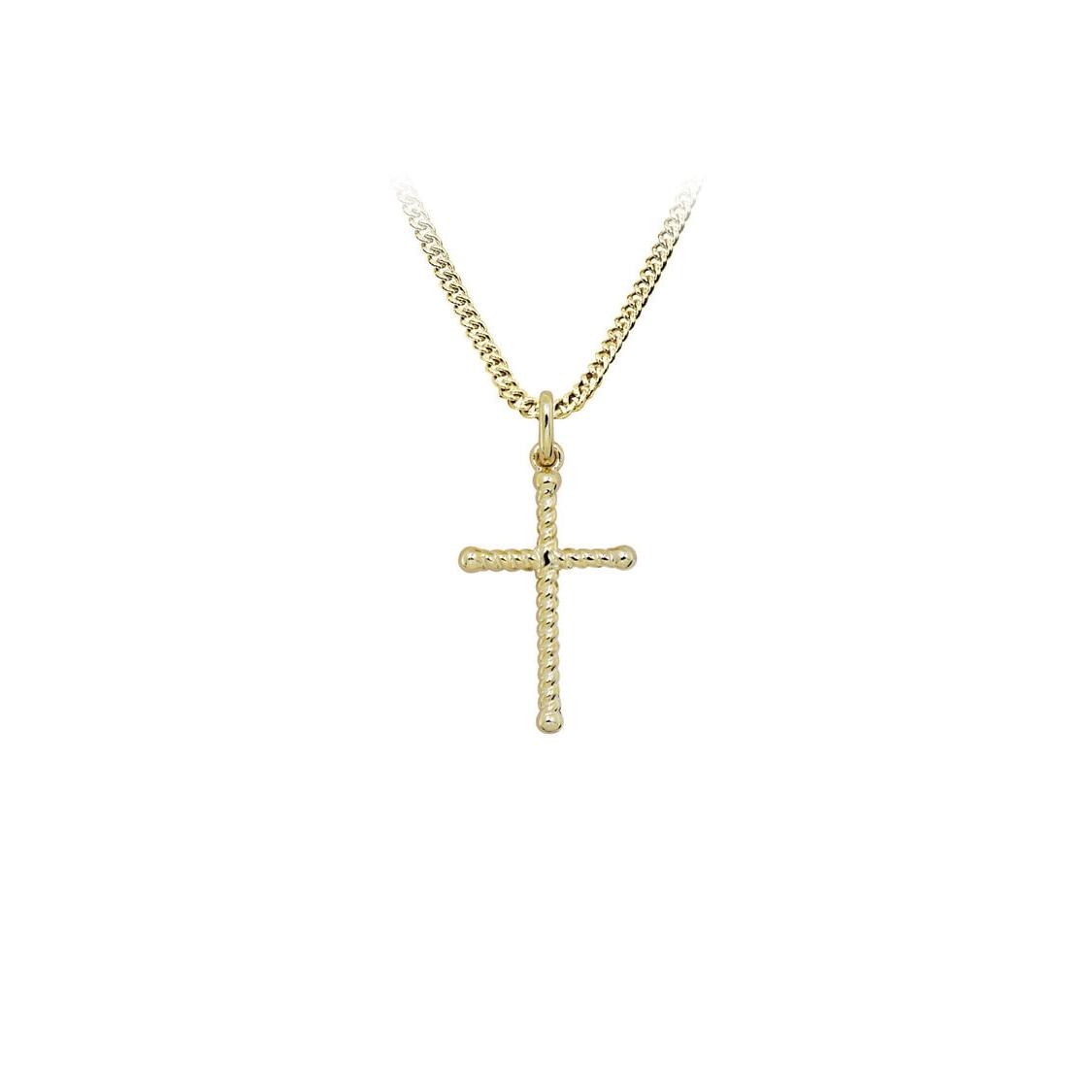 9ct Yellow Gold Cross Pendant_0