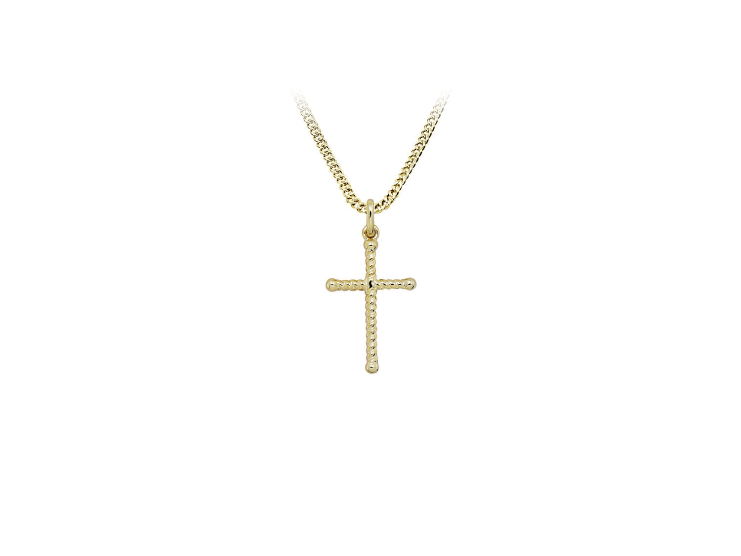 9ct Yellow Gold Cross Pendant_0