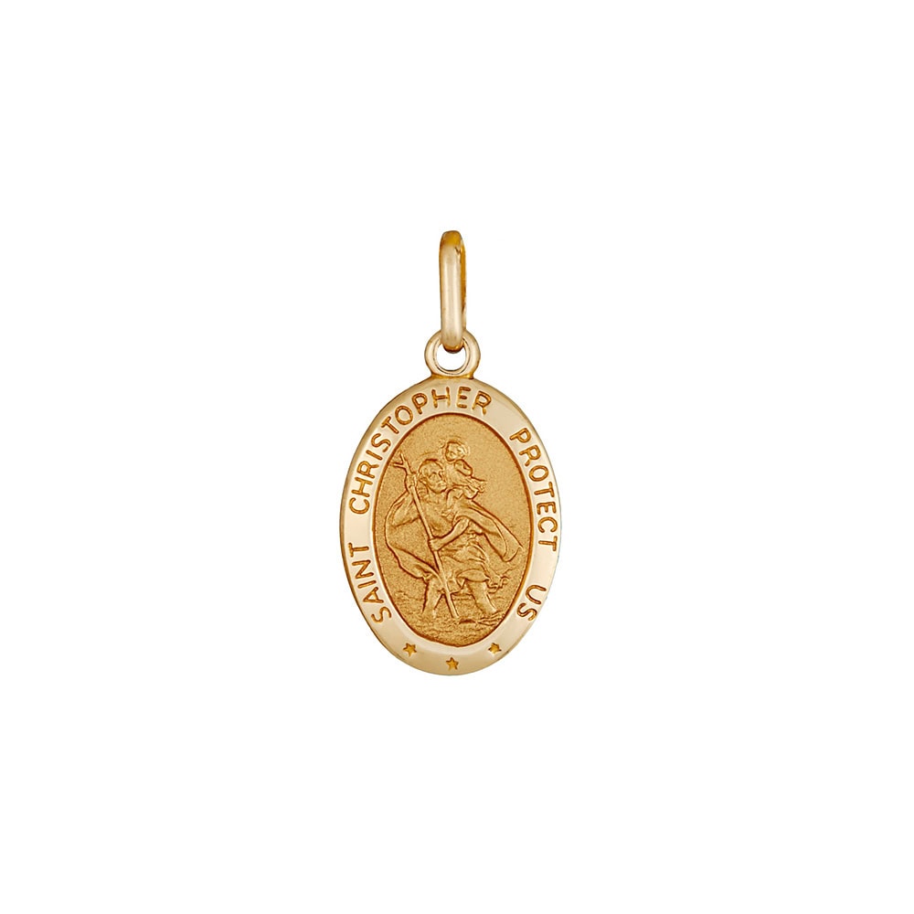 9ct Yellow Gold St Christopher Pendant_0