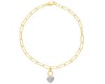 Gold Bracelet with Diamond set Charm_0