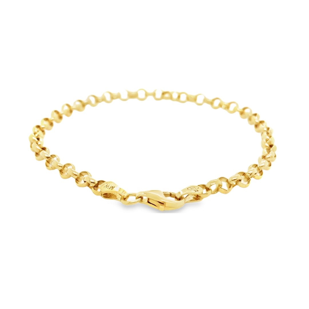 Gold Belcher Bracelet 18cm_0