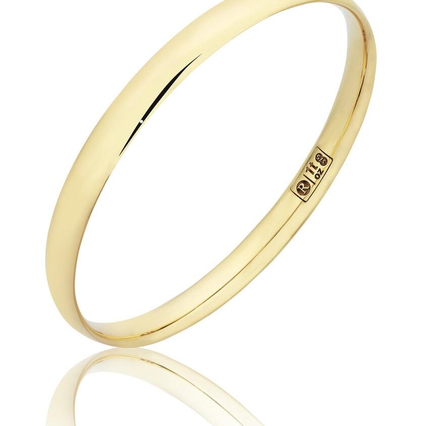 9ct Gold Sharp Oval Bangle_0