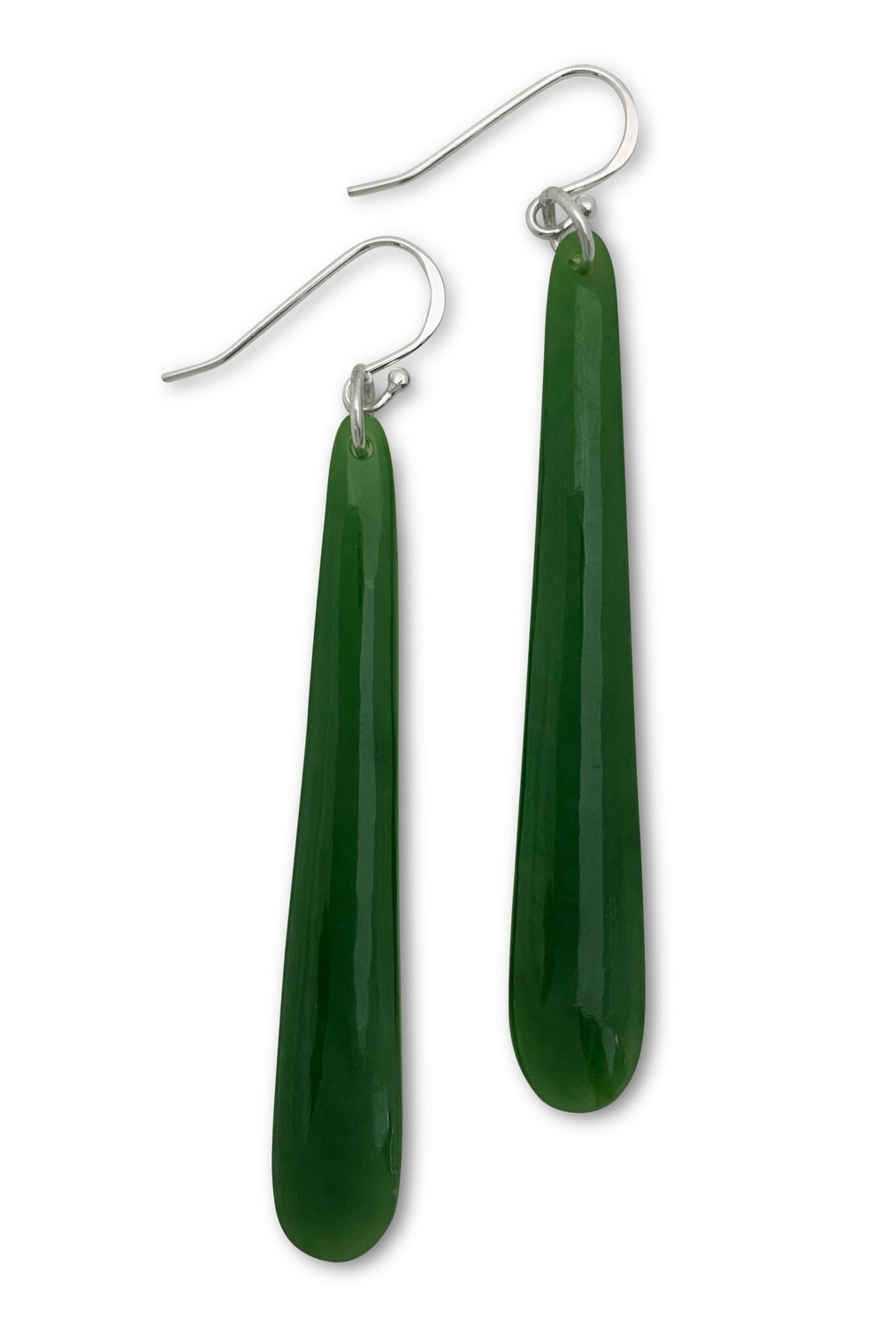 Greenstone Round Drop Earrings 8cm_0