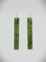 Greenstone Drop Earrings 5cm Sterling Silver_0