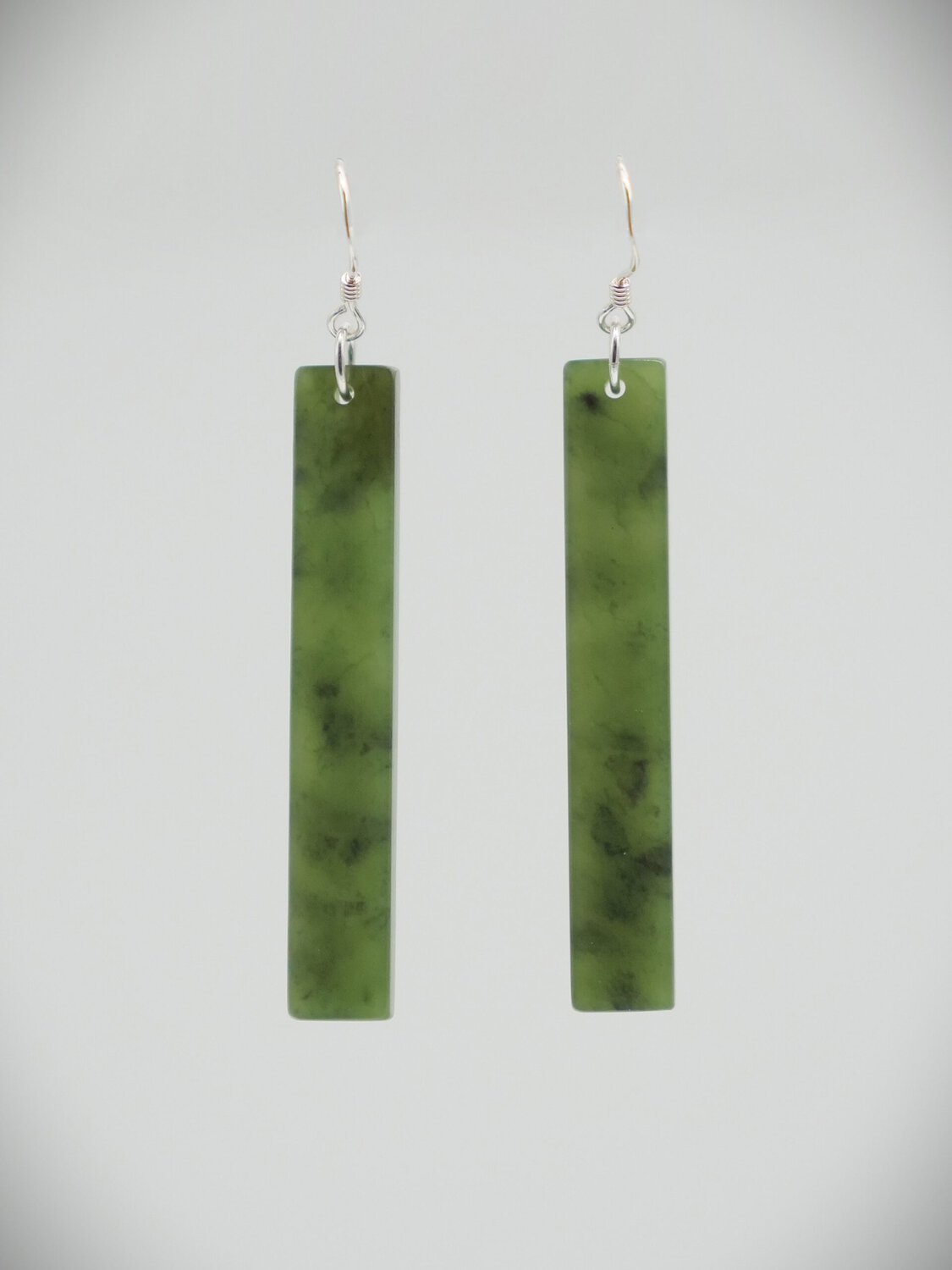 Greenstone Drop Earrings 5cm Sterling Silver_0