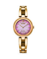 Citizen Ladies Gold and Pink Eco-Drive Watch_0