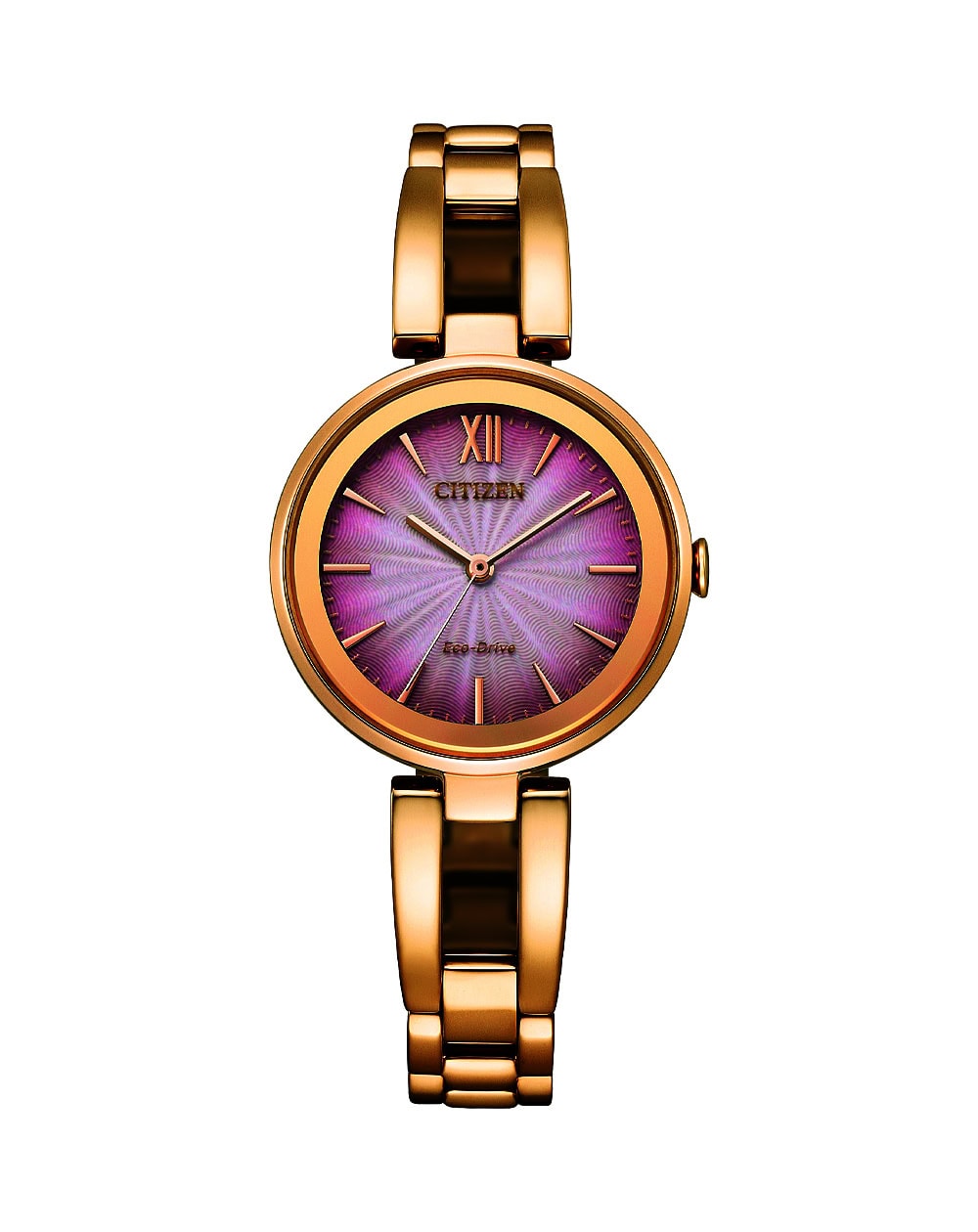 Citizen Ladies Gold and Pink Eco-Drive Watch_0