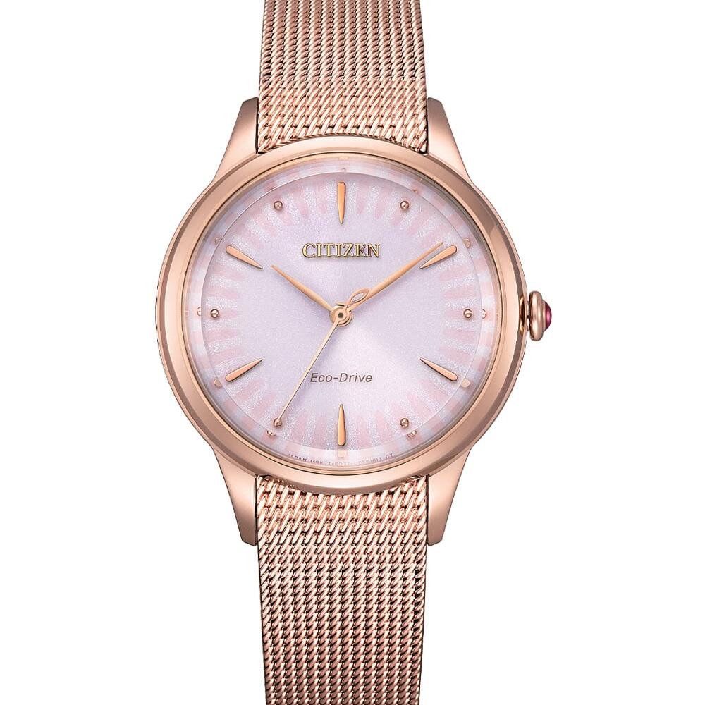 Citizen Ladies Rose Gold and Pink Analgue Watch 50m_0