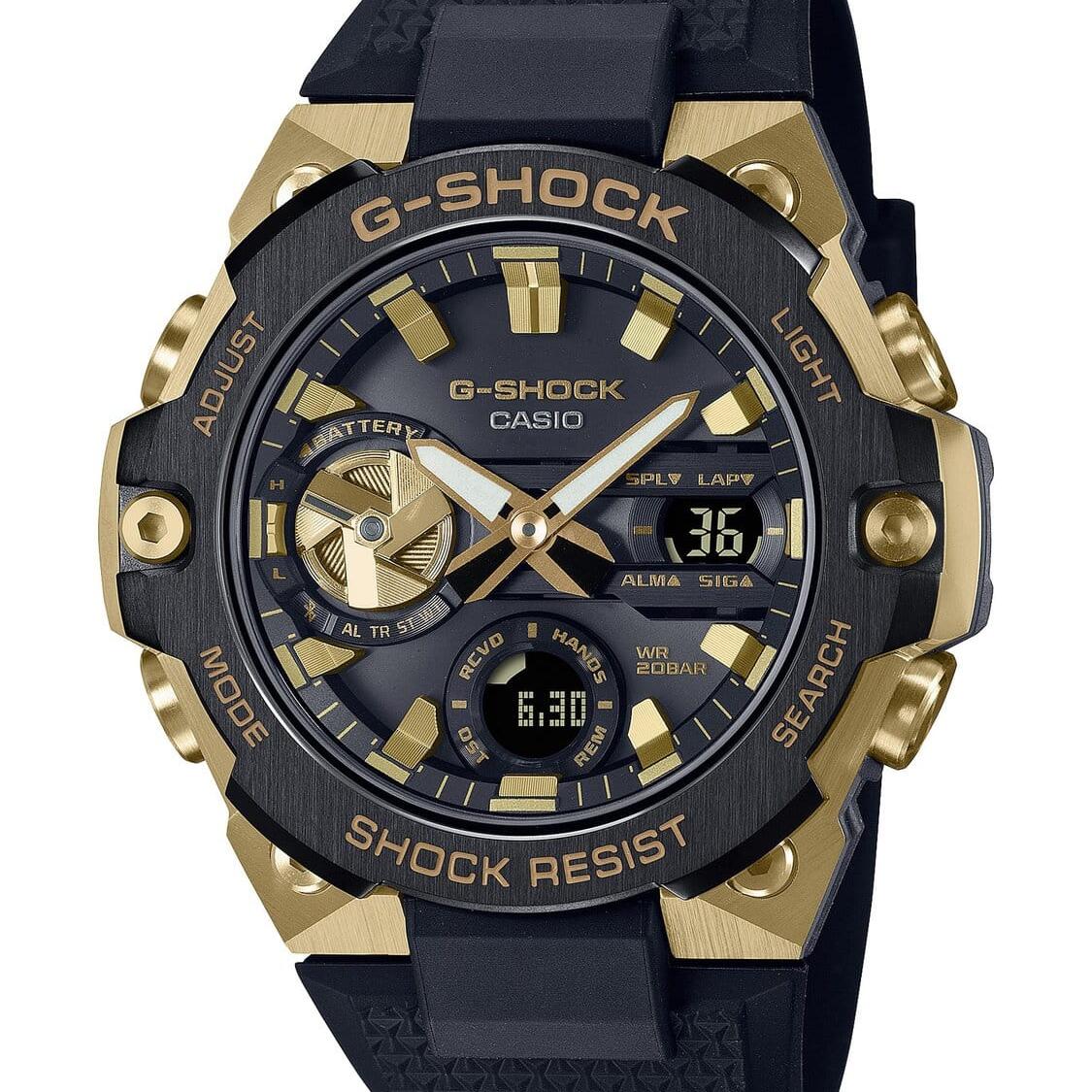 G-Shock G-Stee Solar Bluetooth Watch Black and Gold_0