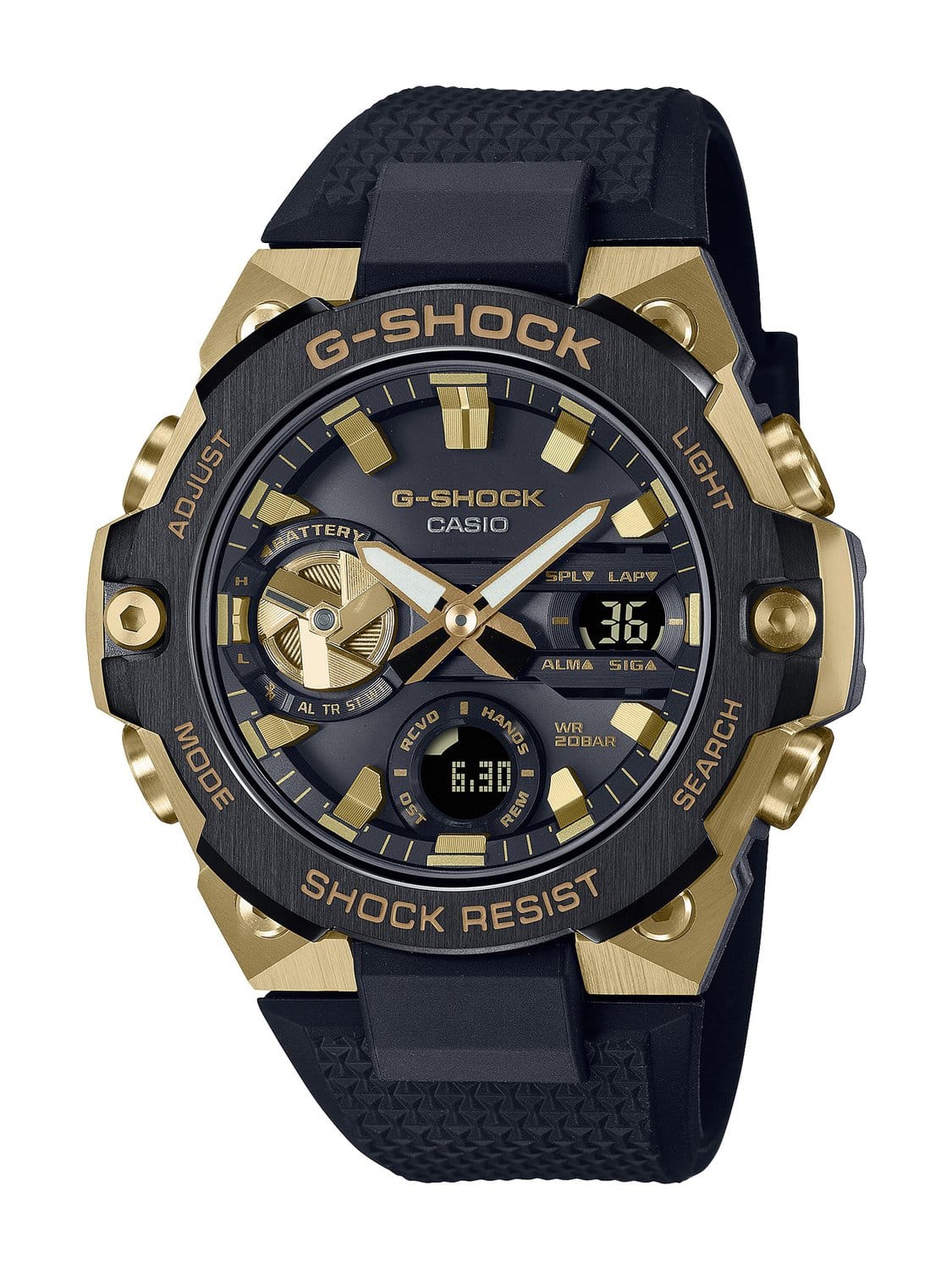 G-Shock G-Stee Solar Bluetooth Watch Black and Gold_0