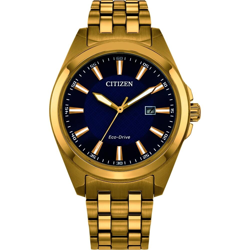 Citizen Gents Gold Analogue Blue Face 100m_0