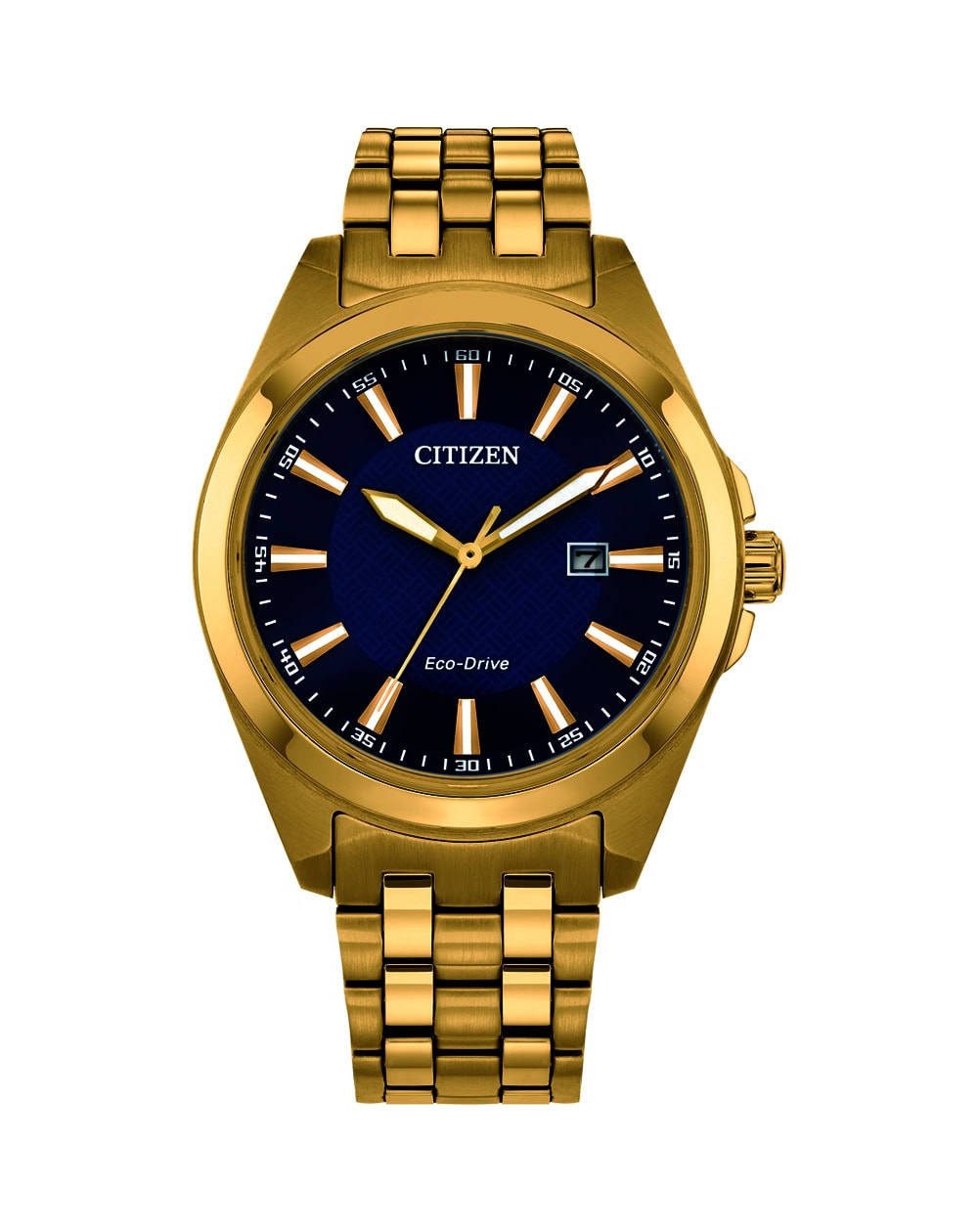 Citizen Gents Gold Analogue Blue Face 100m_0