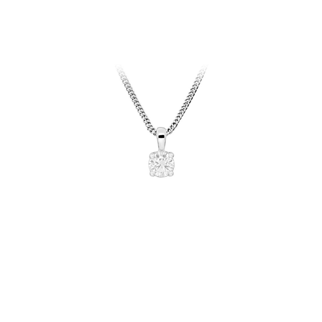 Silver CZ Drop Pendant_0