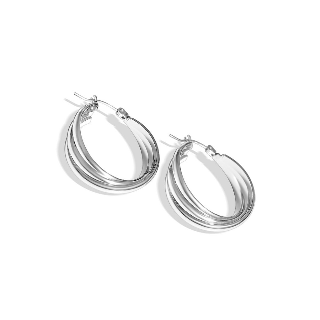 Steel Hoop Earrings_0