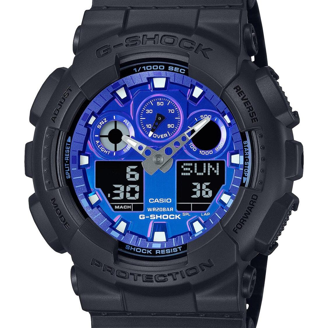 G-Shock Duo Watch Black with Blue Flame 200m_0