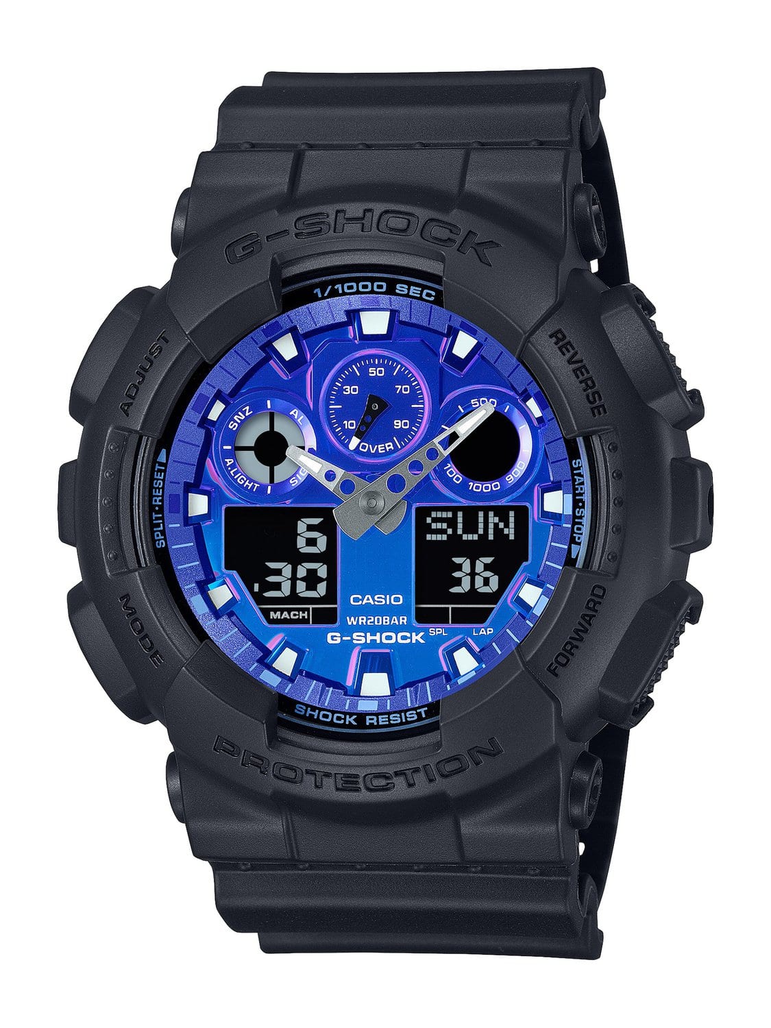 G-Shock Duo Watch Black with Blue Flame 200m_0