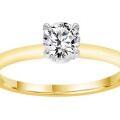 Gold Lab Grown Diamond Solitaire Ring_0