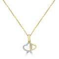 Gold Diamond Heart Necklace_0