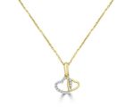 Gold Diamond Heart Necklace_0