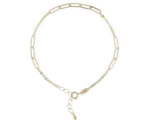 9ct Yellow Gold Alternate Flat Link Bracelet_0