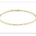 Gold Paperclip Link Bracelet_0