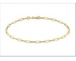 Gold Paperclip Link Bracelet_0