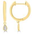 Gold Diamond Drop Earrings_0