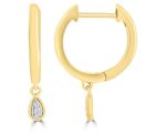 Gold Diamond Drop Earrings_0