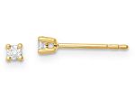 Gold Solitaire Lab Grown Diamond Studs_0