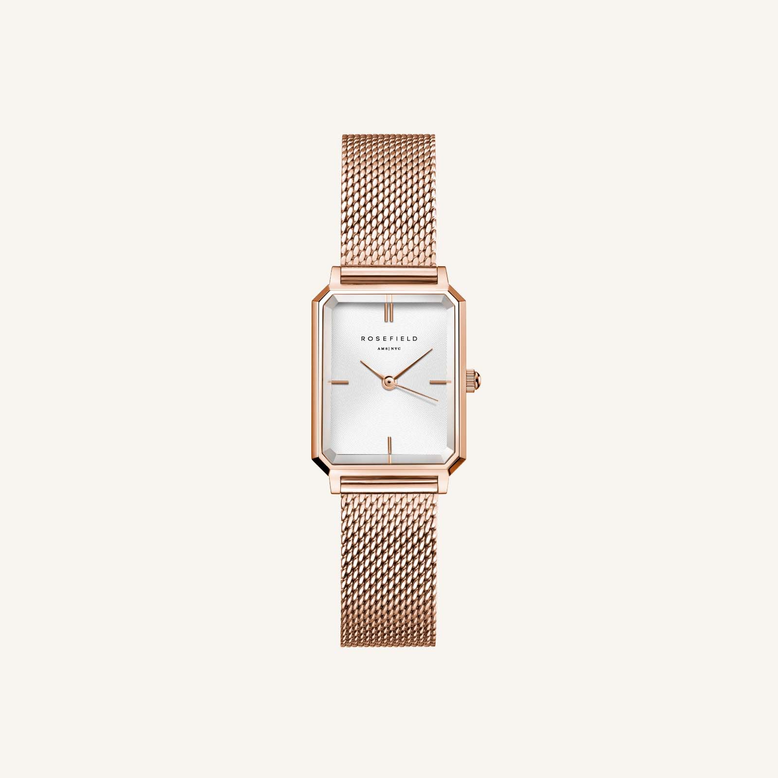 Rosefield Octagonal Analogue Watch Rose Gold_0