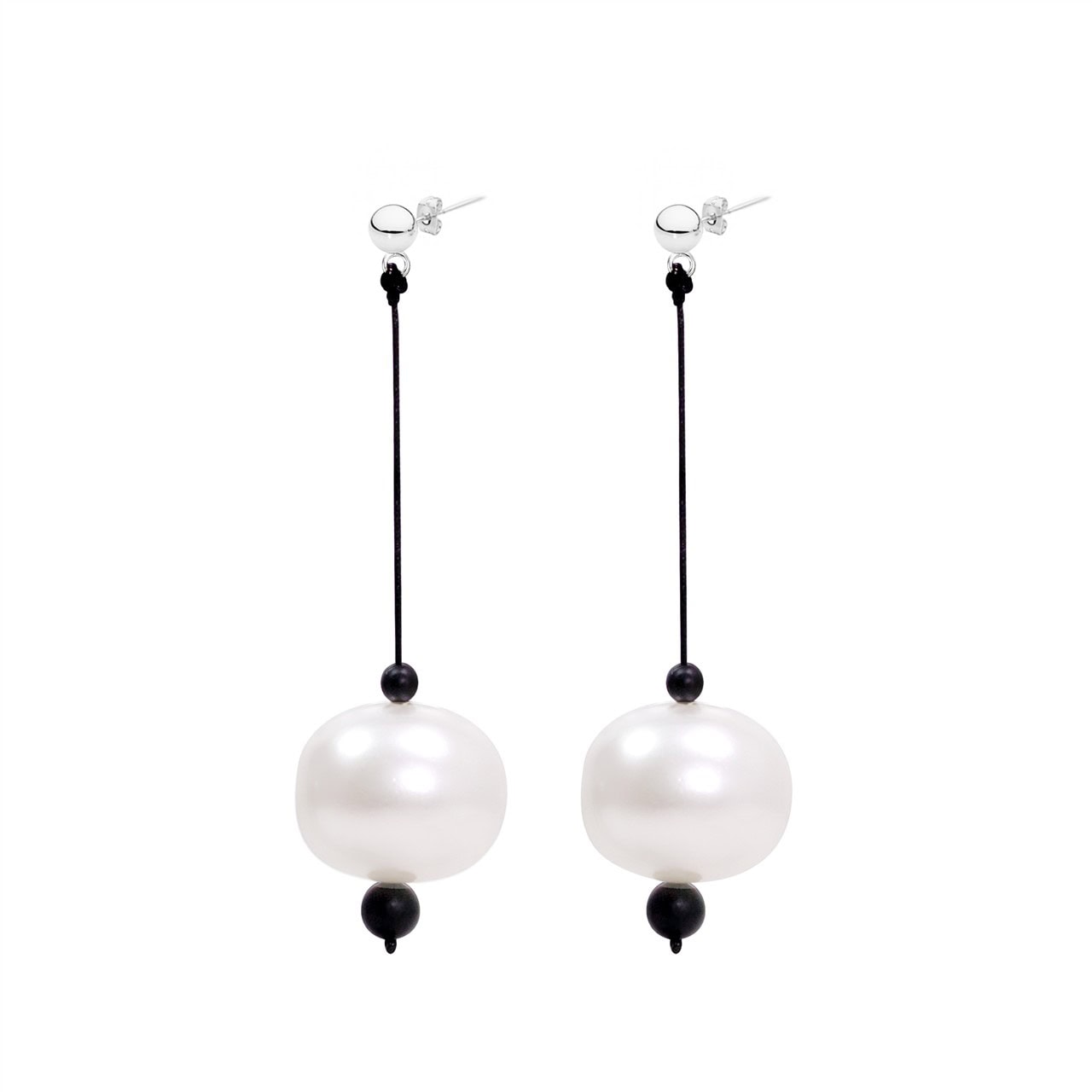 Sterling Silver Pearl Earrings_0