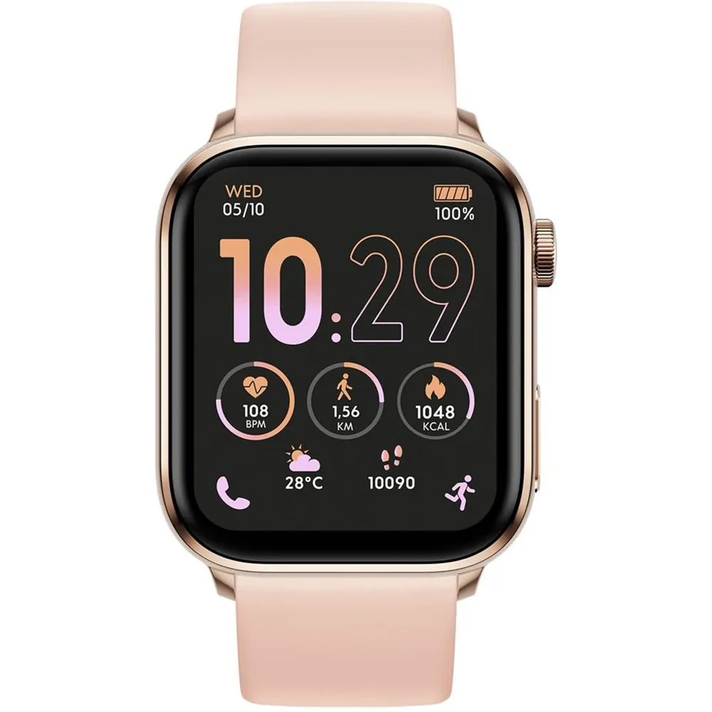 Ice Smart Watch Rose Gold with Nude Silicon Strap_0