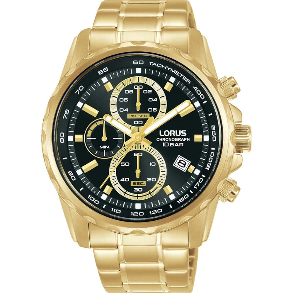 Lorus Gents Gold Chronograph Watch_0