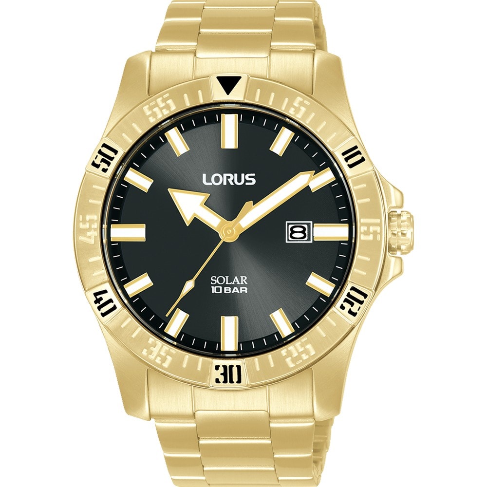 Lorus Gents Gold Solar Powered Watch_0