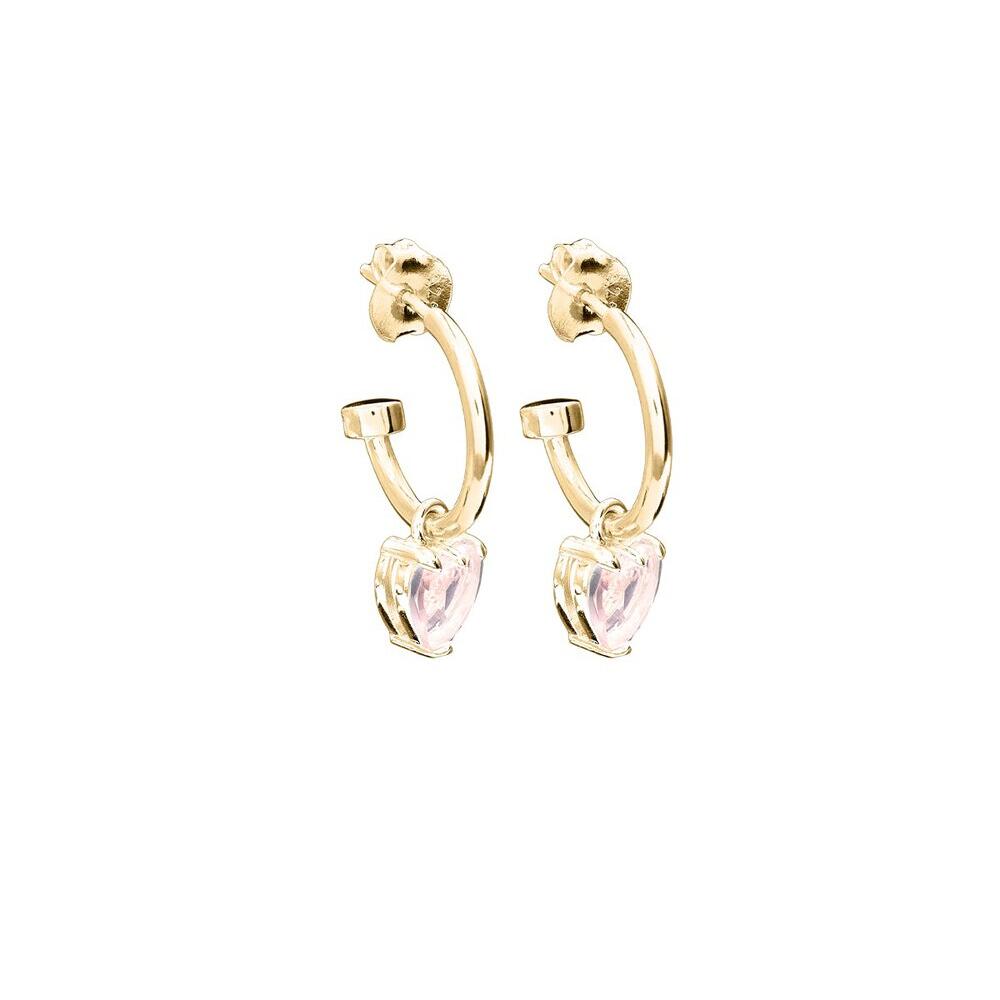 Talon Heart Anchor Sleeper Rose Quartz Gold Plated_0