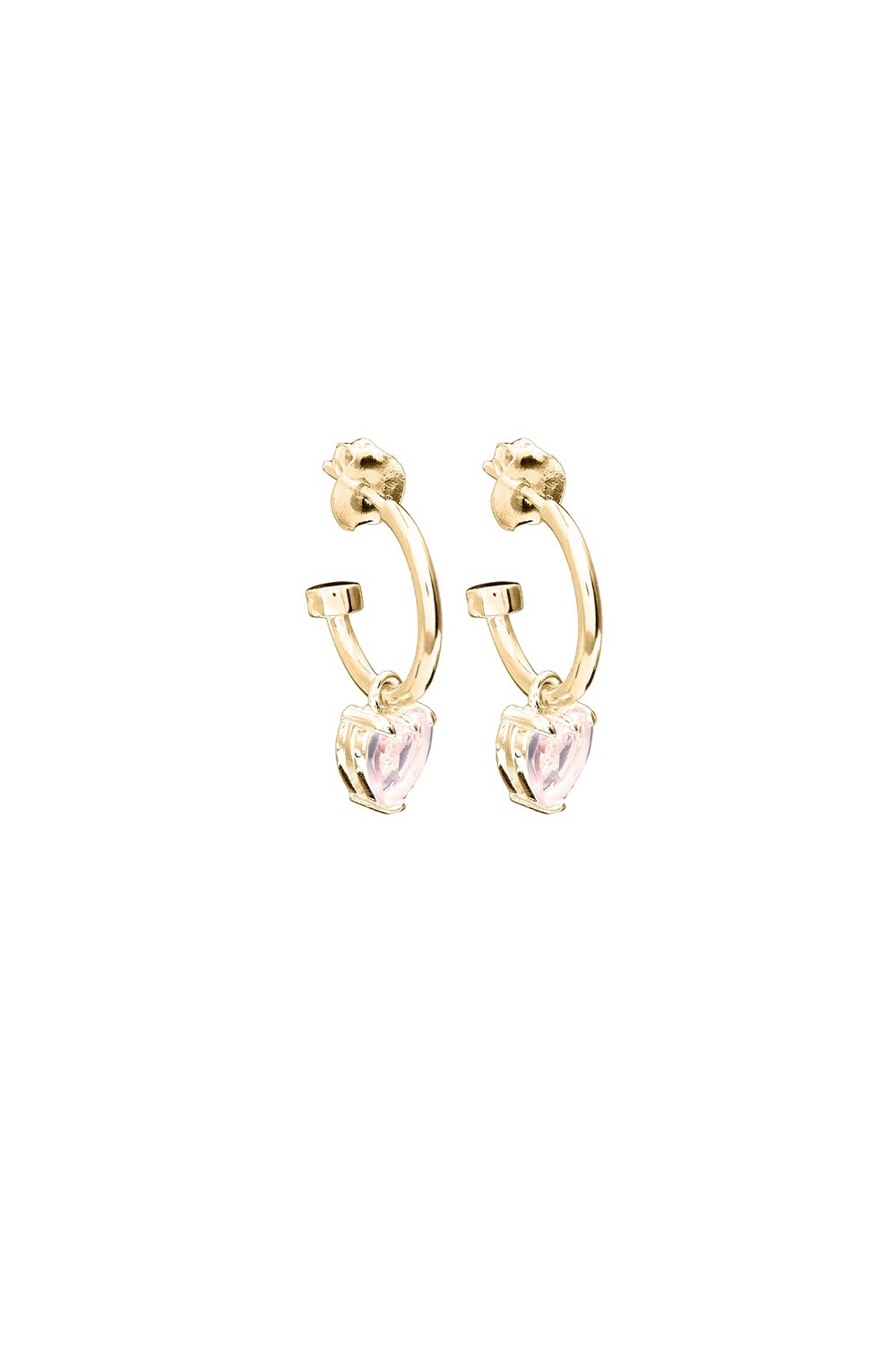 Talon Heart Anchor Sleeper Rose Quartz Gold Plated_0