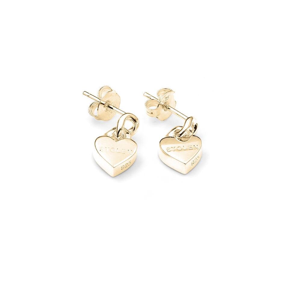 Mini Love Chain Earrings Gold Plated_0